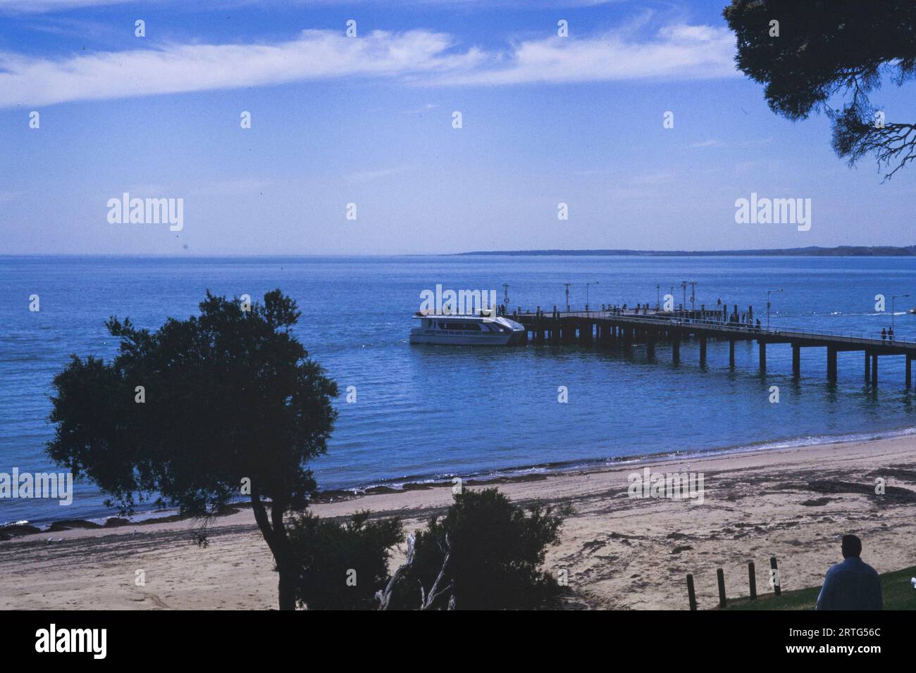 Melbourne, Australie décembre 1999 : vue historique du paysage côtier de Melbourne dans les années 1990, capturant la beauté sereine de l'époque. Banque D'Images