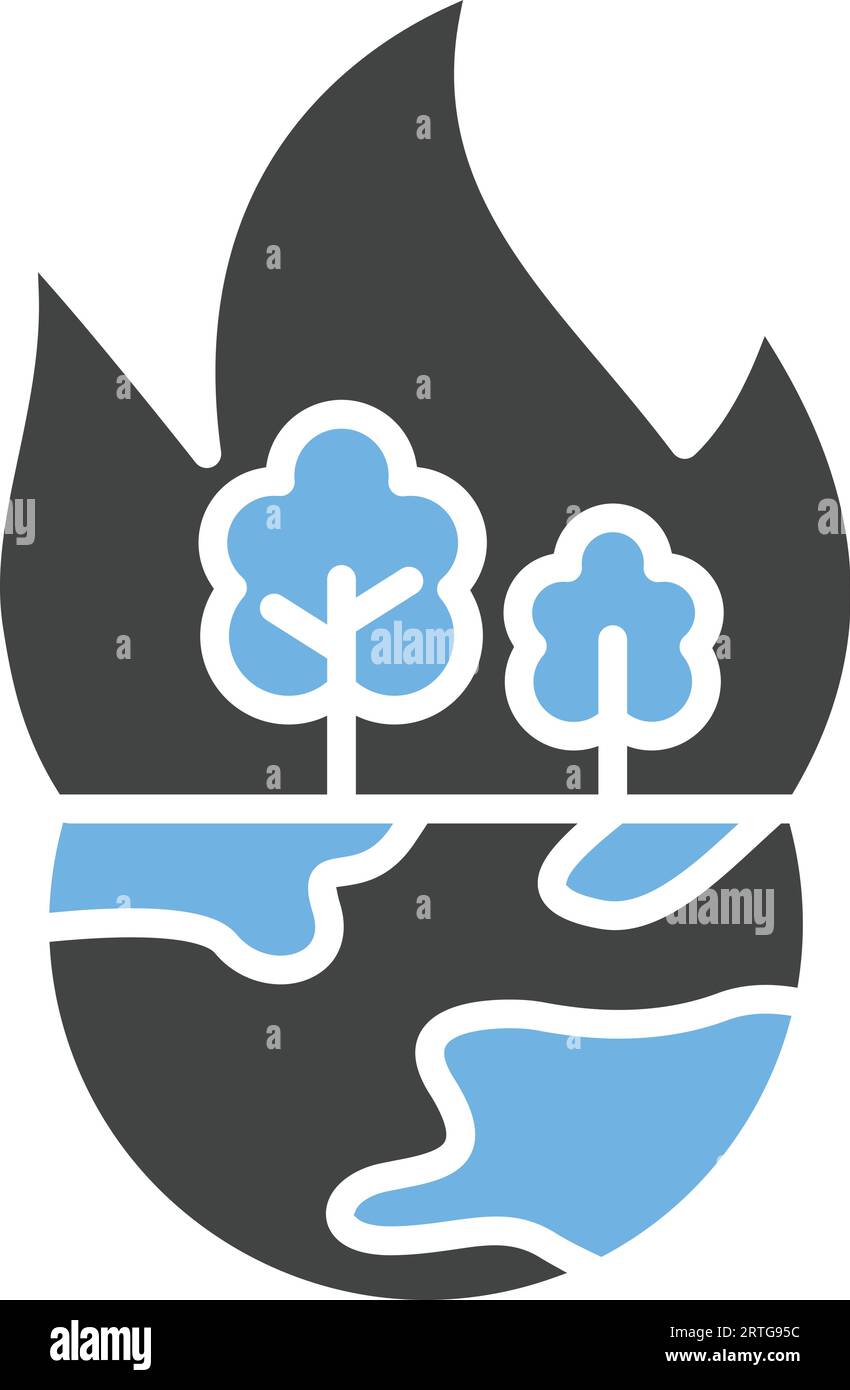 Image de l'icône destruction de l'habitat. Illustration de Vecteur