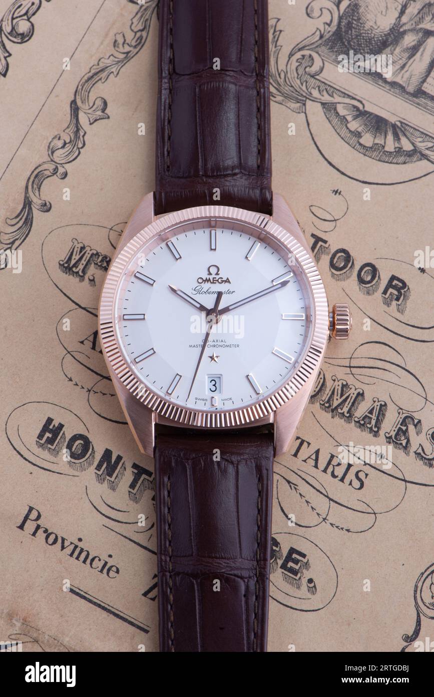 Omega Globemaster 130.53.39.21.02.001 BW Banque D'Images