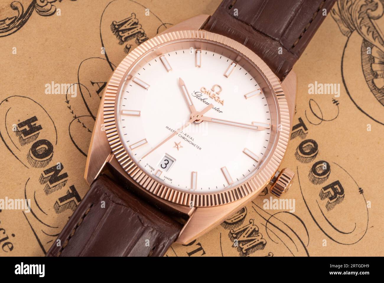 Omega Globemaster 130.53.39.21.02.001 BW Banque D'Images