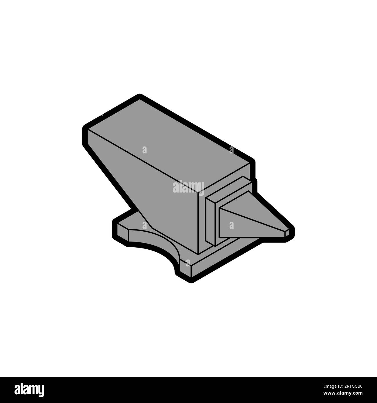 Enclume isolée. Outil de forgeron. Illustration vectorielle Illustration de Vecteur