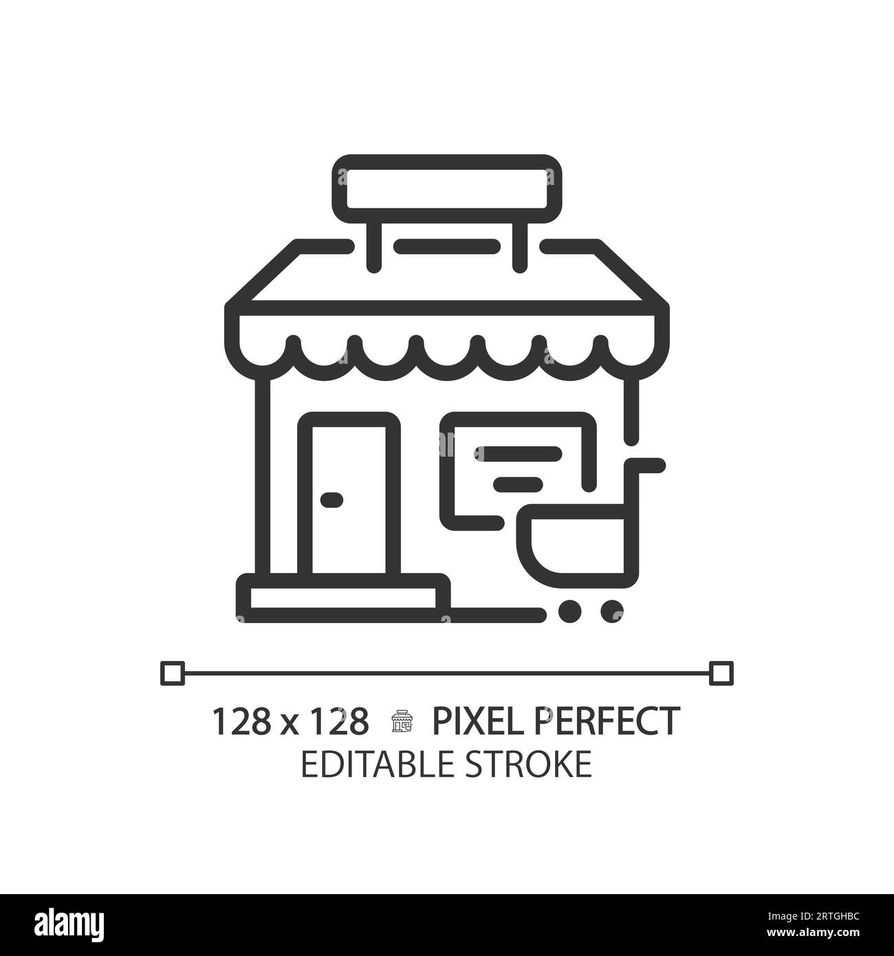 Icône de stockage de lignes minces modifiable en 2D. Illustration de Vecteur