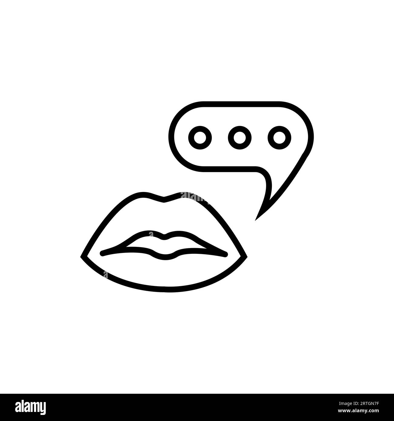 Icône de commérage ou logo illustration vectorielle de symbole de signe isolé - icônes vectorielles de style noir de haute qualité Illustration de Vecteur