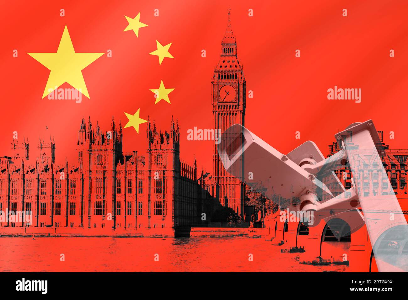 Chine, Westminster concept d'allégations d'espionnage. Banque D'Images