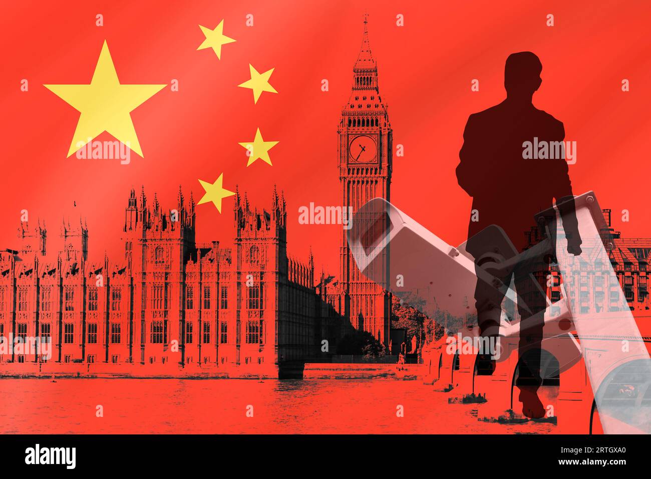 Chine, Westminster concept d'allégations d'espionnage. Banque D'Images