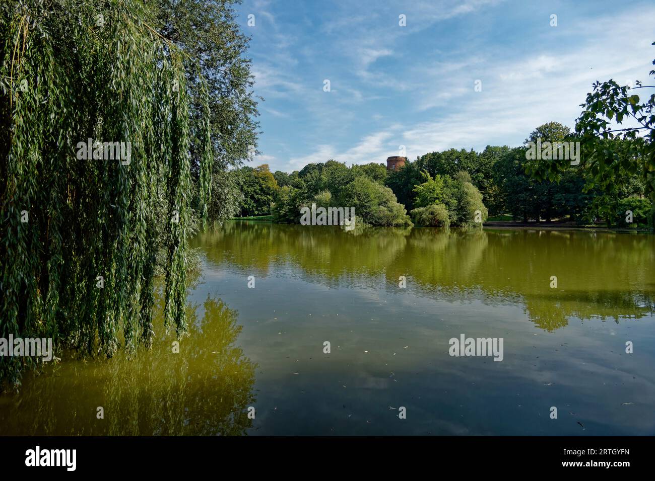 Obersee, Hohenschönhausen, Lichtenberg, Berlin , Deutschland, Sommer à Berlin, Banque D'Images