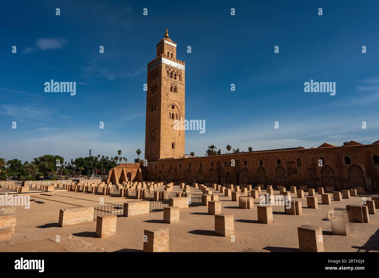 Afrique du Nord. Maroc. Marrakech. La mosquée Koutoubia Banque D'Images