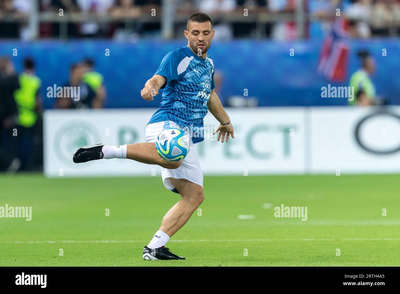 Athènes, Grèce - 16 août 2023 : le joueur de Manchester City Mateo Kovacic en action lors de la finale de la Super coupe de l'UEFA entre Manchester City et S. Banque D'Images