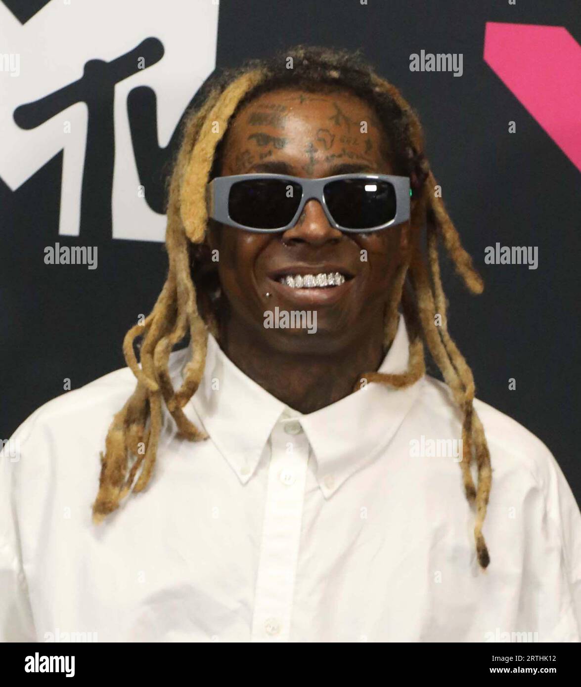 12 septembre 2023, Newark, New York, USA : LIL WAYNE vu dans la salle de presse aux MTV VMAâ€™s (Video Music Awards) 2023 au Prudential Center. (Image de crédit : © Nancy Kaszerman/ZUMA Press Wire) USAGE ÉDITORIAL SEULEMENT! Non destiné à UN USAGE commercial ! Banque D'Images