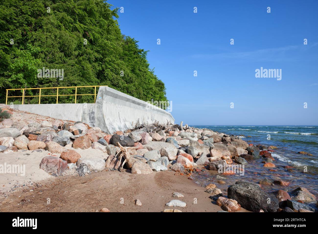 Côte de la mer Baltique en Pologne, Rozewie Banque D'Images