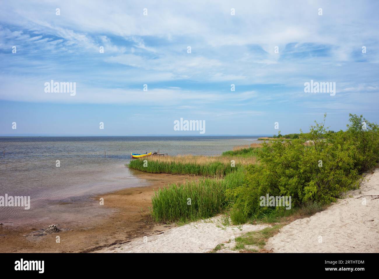 Puck Bay Shore sur la péninsule de Hel à Jastarnia, Pologne Banque D'Images Puck Bay Shore sur la péninsule de Hel à Jastarnia, Pologne Banque D'Images