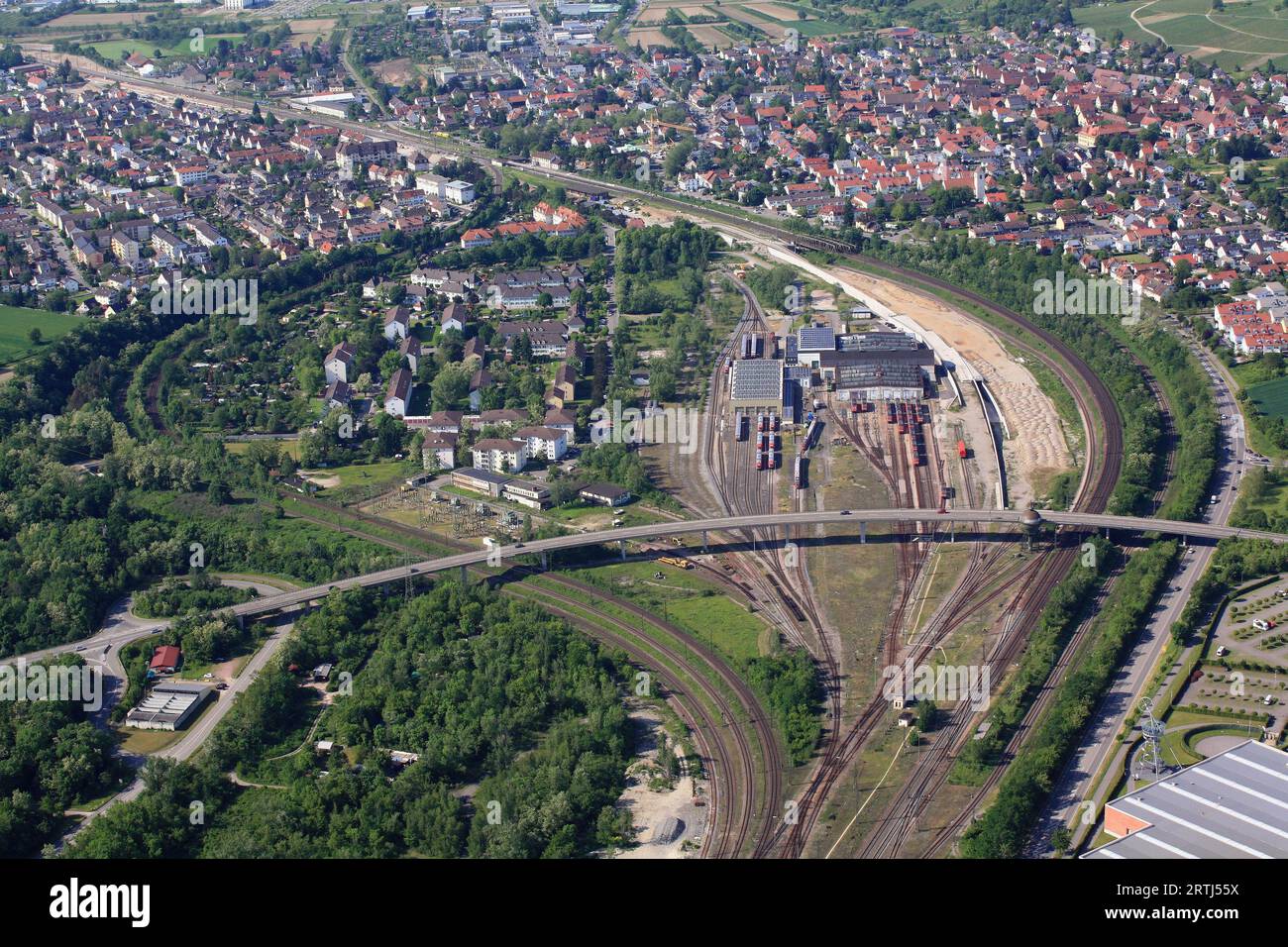 Weil am Rhein, Haltingen, dépôt ferroviaire Banque D'Images