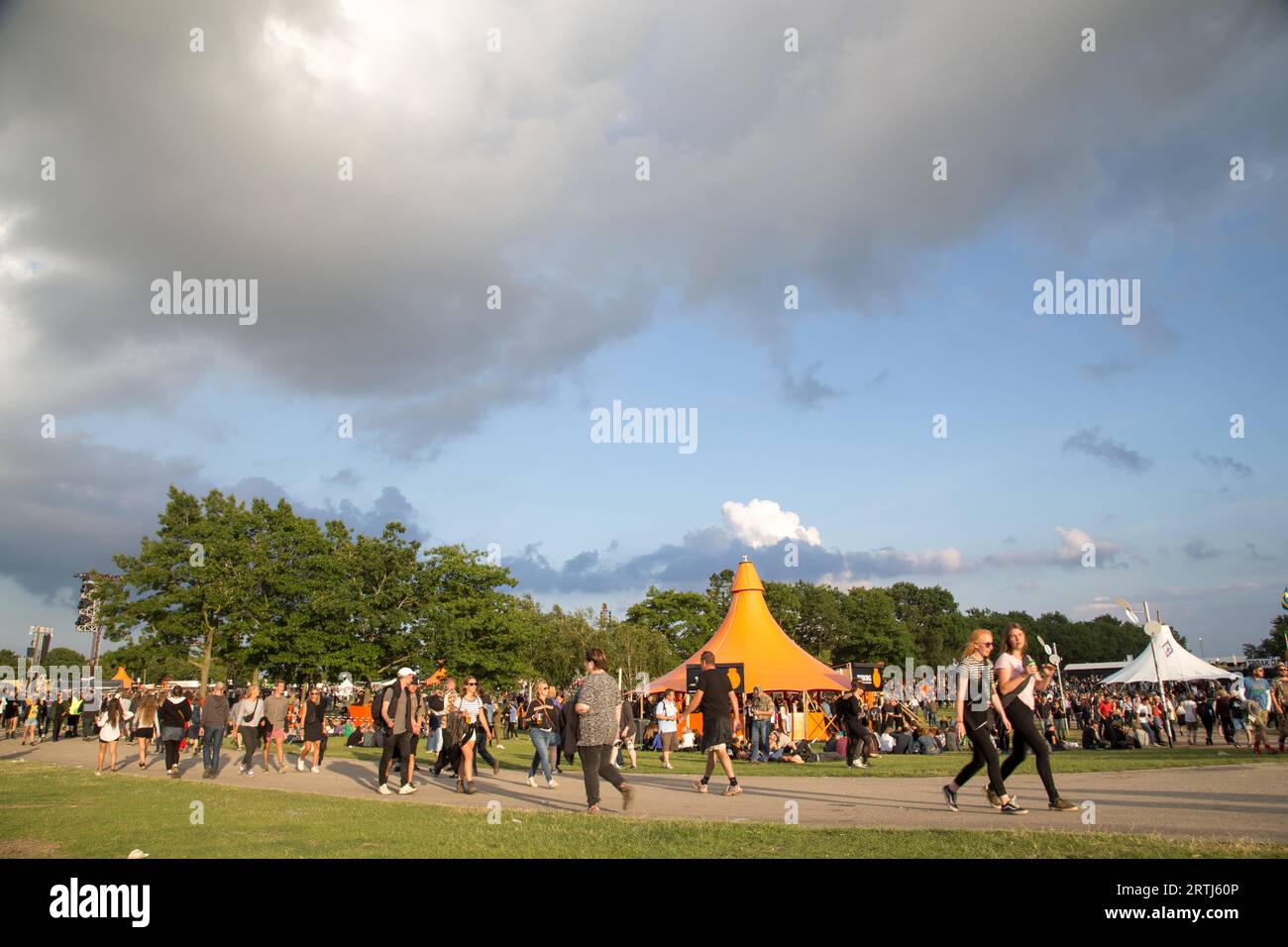 Roskilde, Danemark, 29 juin 2016 : les gens sur la zone du festival de Roskilde 2016 Banque D'Images