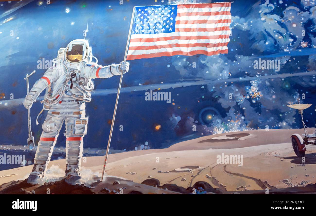 Photo des atterrissages lunaires au National Air and Space Museum Washington DC USA Banque D'Images