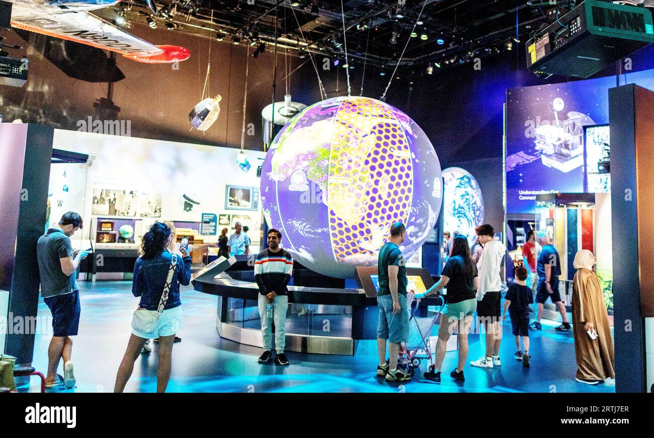 Le monde exposé au National Air and Space Museum Washington DC USA Banque D'Images