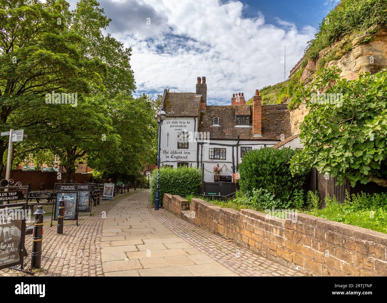 YE Olde Voyage à Jerusalem Inn à Nottingham Royaume-Uni. Banque D'Images