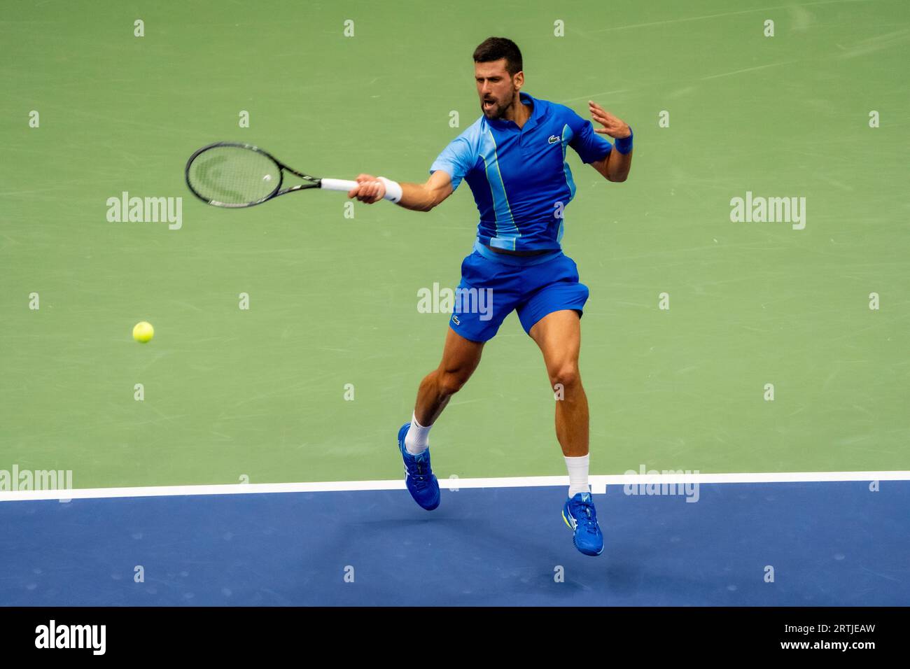 Novak Djokovic (SBR) participe à la finale du simple masculin de l'US Open de tennis 2023 Banque D'Images
