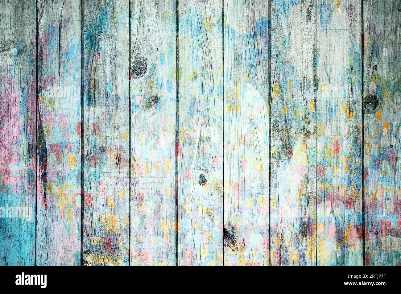 Vieux fond en bois multicolore, motif texturé parfait. Banque D'Images