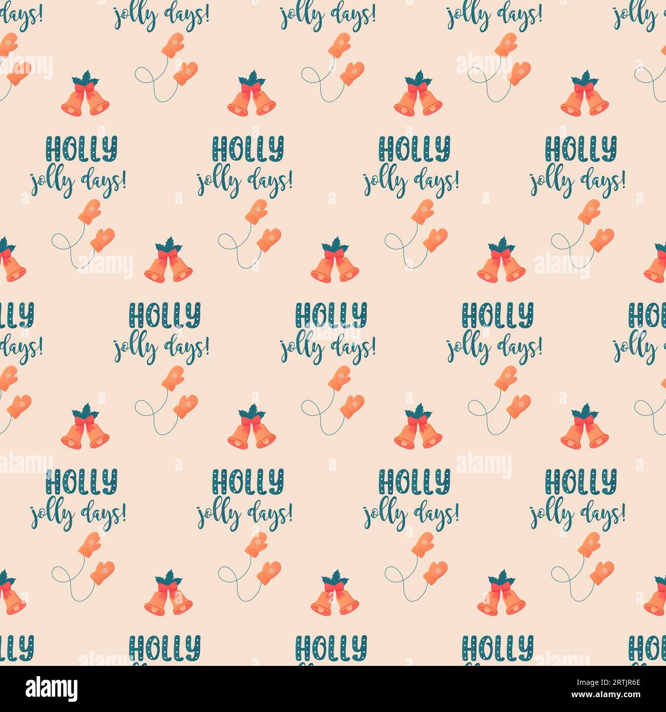 Modèle sans couture Noël, nouvel an, vacances et cloches. illustration vectorielle Illustration de Vecteur