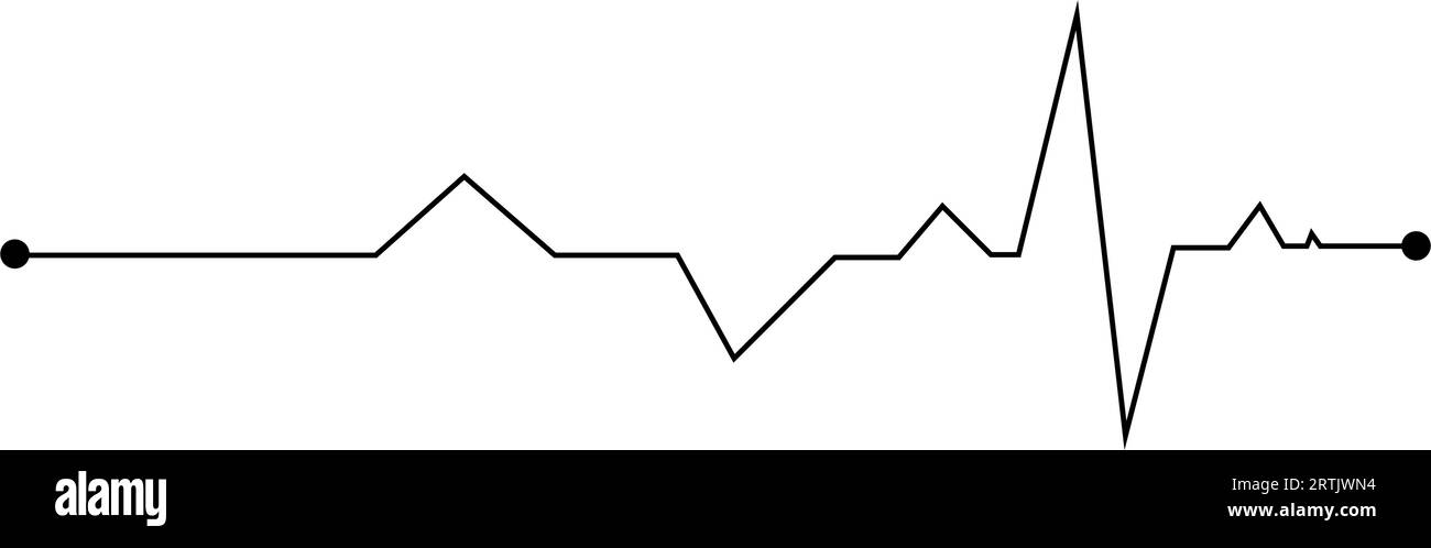 Icône de ligne de pulsation. Icône de ligne de CARDIOGRAMME. Symbole ECG et Cardio. Ligne d'impulsion pour moniteur de battements cardiaques. Fréquence du pouls et pression artérielle tracé du pouls. Illustration de Vecteur