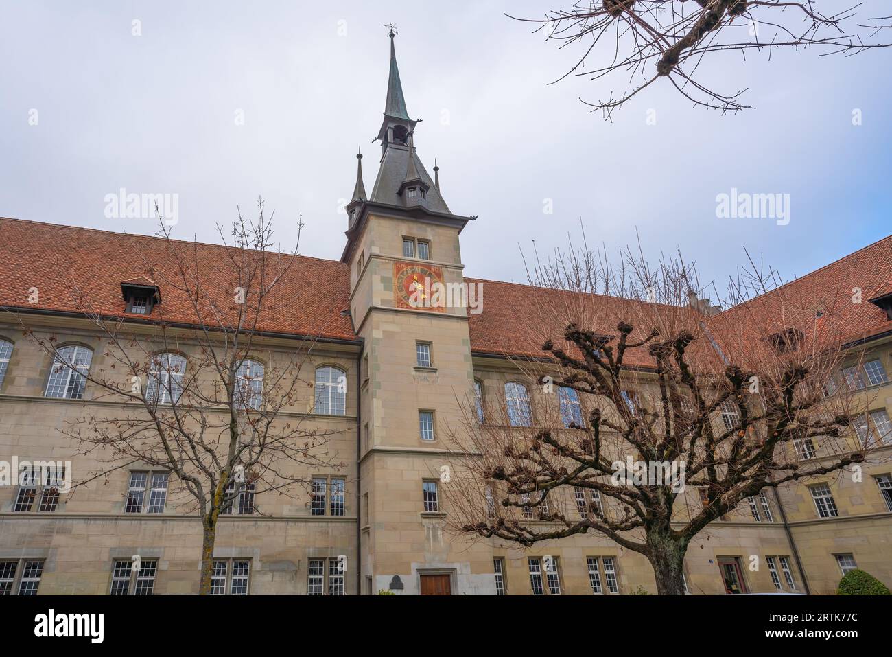 Gymnase de la cite - Old Academy of Lausanne - Lausanne, Suisse Banque D'Images