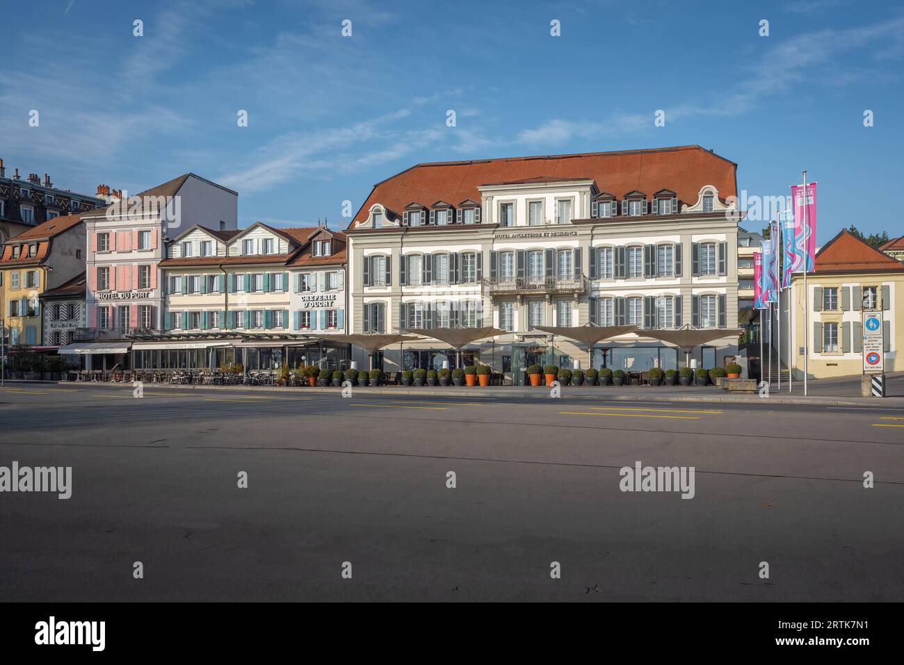 Hôtels à Ouchy Promenade - Lausanne, Suisse Banque D'Images