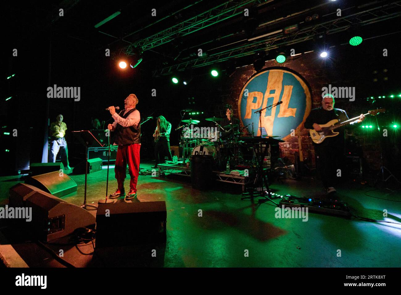 Public image Ltd John Lydon, lu Edmonds, Scott Firth, Bruce Smith. Fin de la tournée mondiale Lincoln Engine Shed, Université de Lincoln, Lincolnshire, Royaume-Uni mercredi 13 septembre 2023 Banque D'Images