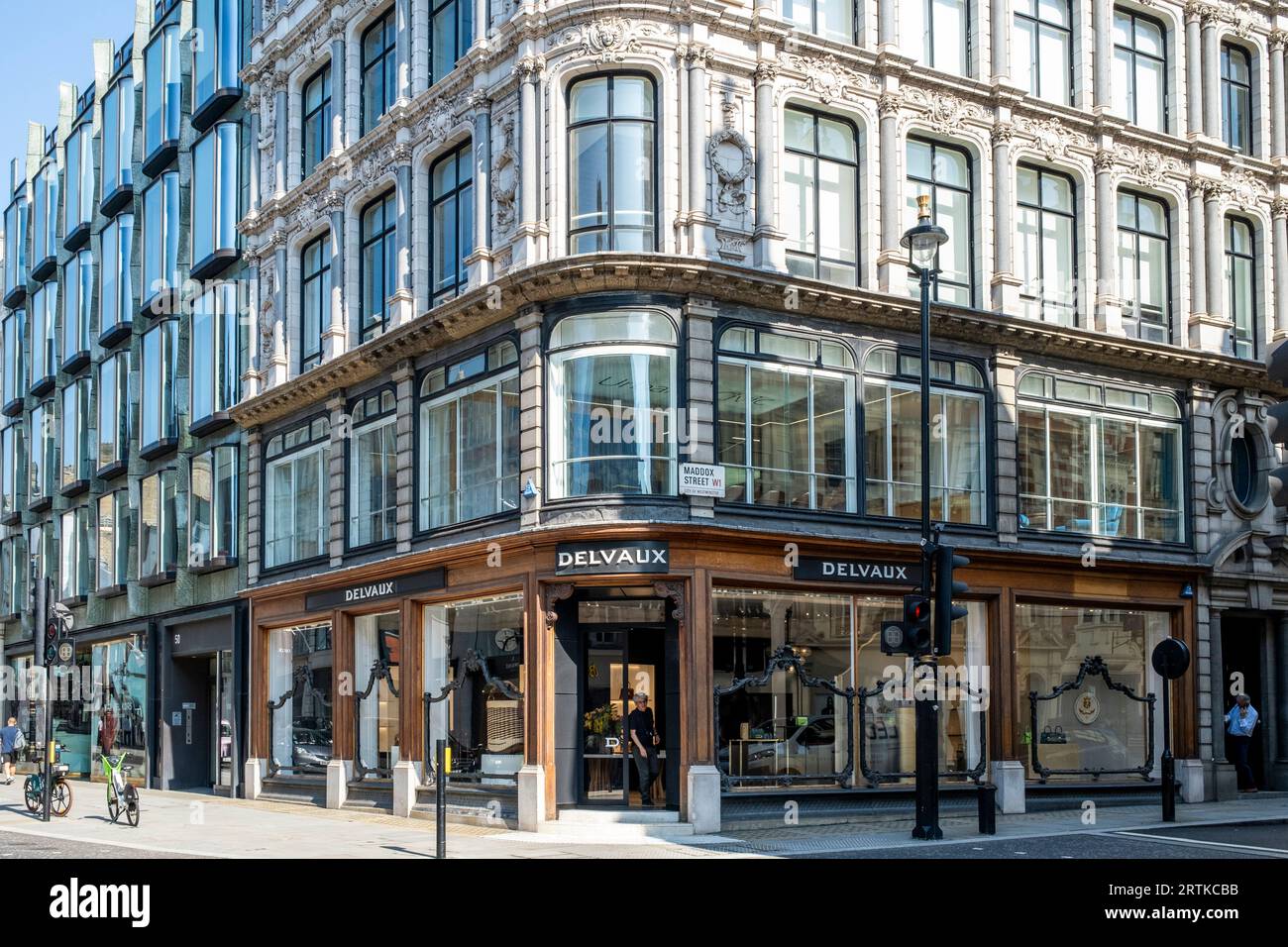 Delvaux Fine Leather Goods Store, New Bond Street, Londres, Royaume-Uni. Banque D'Images
