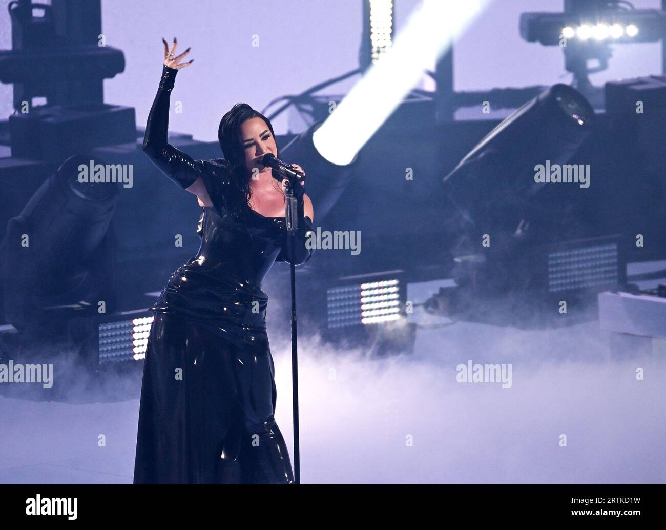 Newark, États-Unis. 12 septembre 2023. Demi Lovato se produit sur scène lors des MTV Video Music Awards 2023 au Prudential Center le 12 septembre 2023 à Newark, New Jersey. Photo : Jeremy Smith/imageSPACE crédit : Imagespace/Alamy Live News Banque D'Images