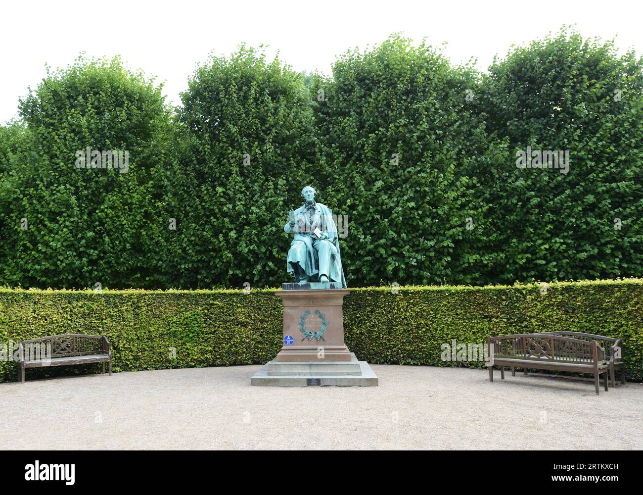 Monument Hans Christian Andersen au jardin du Roi à Copenhague, Danemark. Banque D'Images