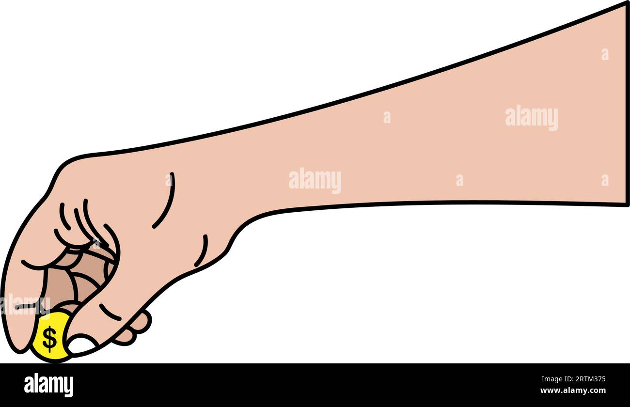 Illustration de mains humaines, signes et gestes vecteur isolé sur un fond blanc Illustration de Vecteur