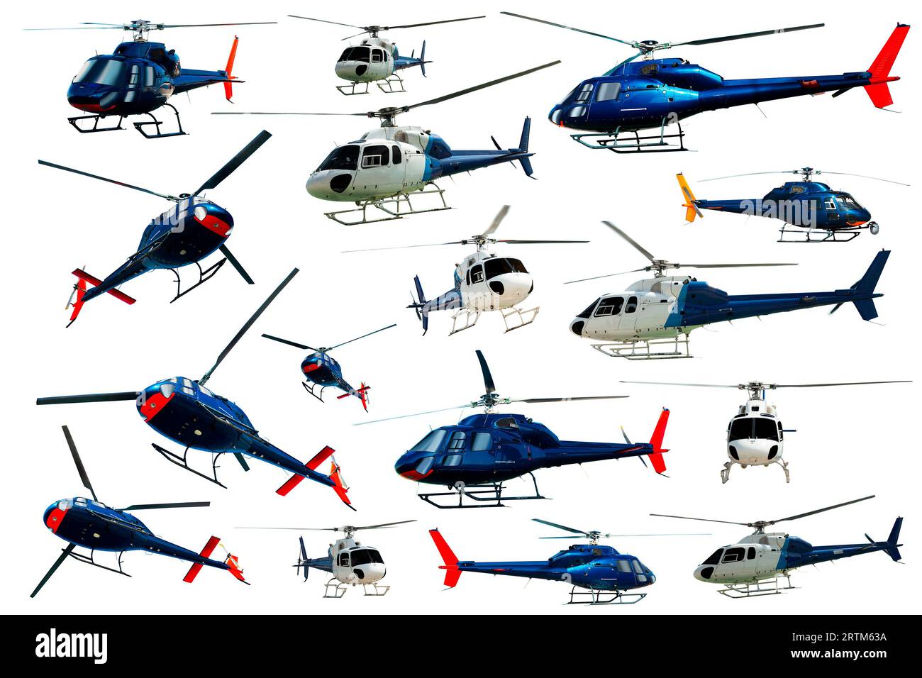 Collection d'hélicoptères isolés Banque D'Images Collection d'hélicoptères isolés Banque D'Images