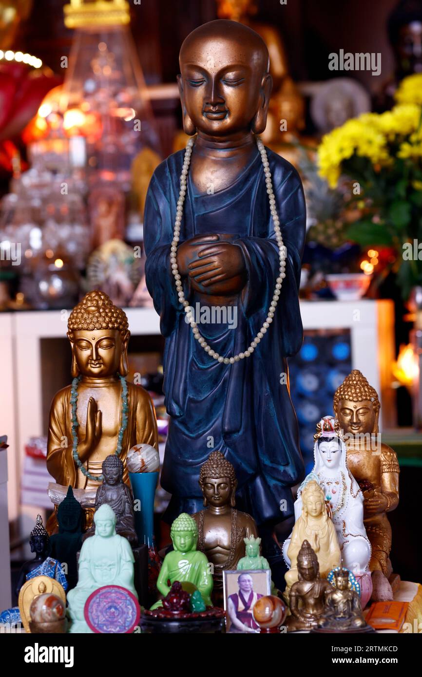 Tu un temple bouddhiste. Statue de Bouddha. Banque D'Images Tu un temple bouddhiste. Statue de Bouddha. Banque D'Images