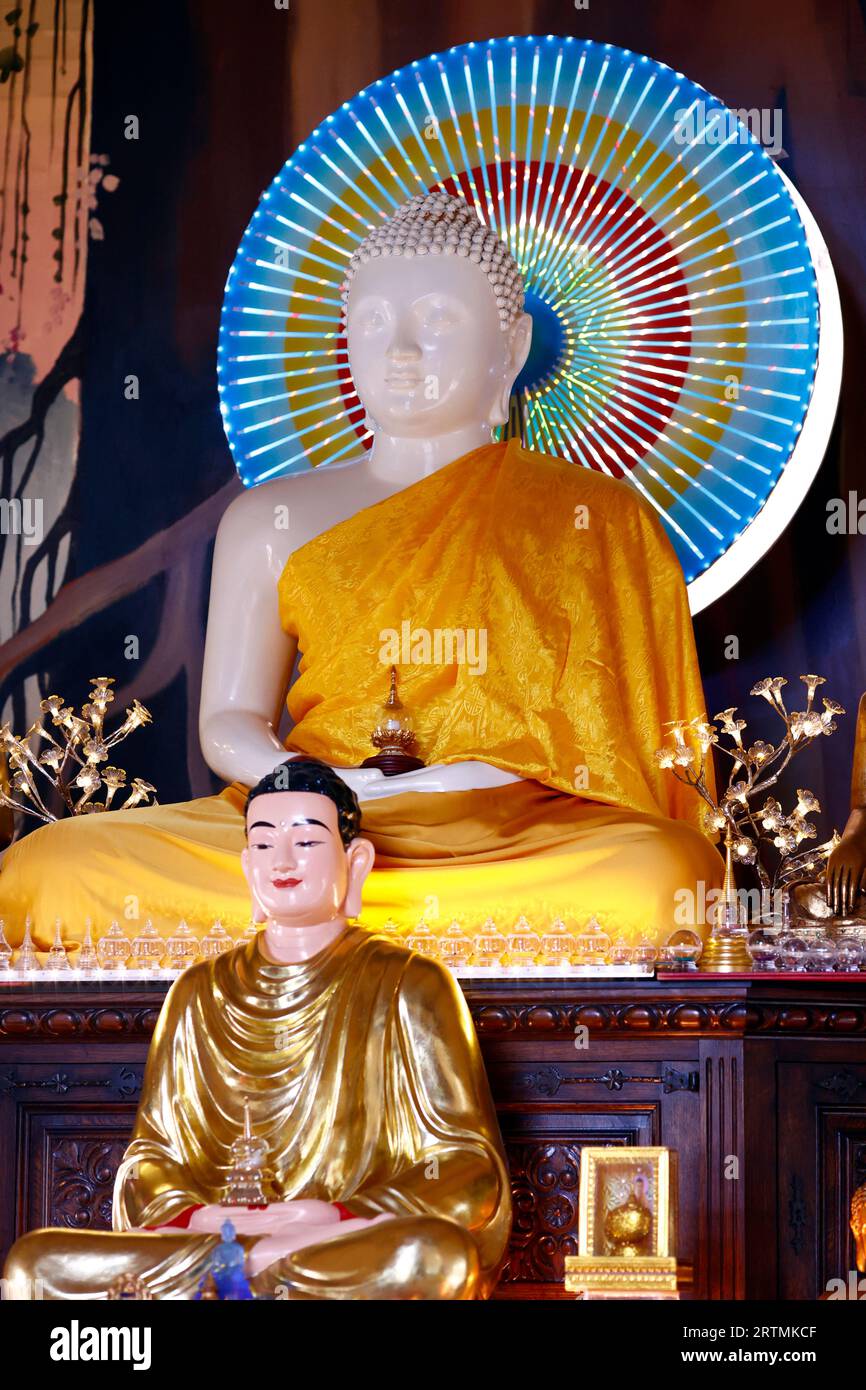 Tu un temple bouddhiste. Statue de Bouddha. Banque D'Images Tu un temple bouddhiste. Statue de Bouddha. Banque D'Images