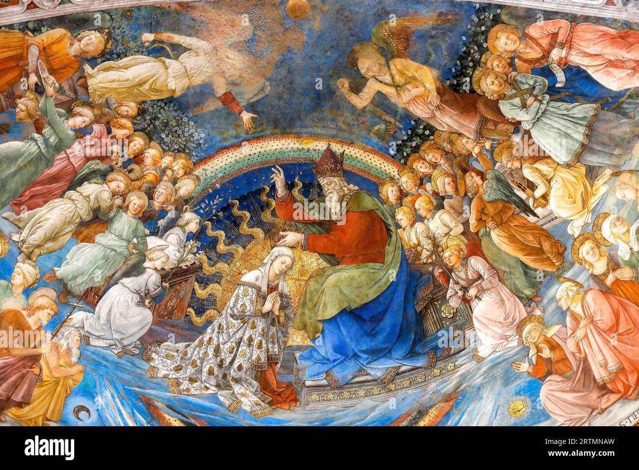Cattedrale di Santa Maria Assunta ou Duomo di Spoleto, cathédrale Saint MaryÕs Assomption, Spoleto, Italie. La vie de la Vierge par Filippo Lippi, 1467-14 Banque D'Images