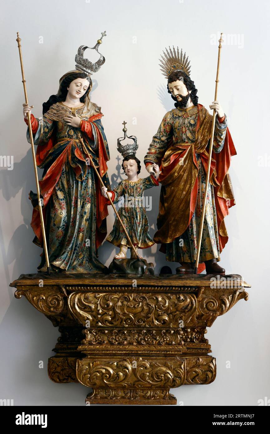 Ordre de St. Musée Francis. La Sainte famille. Marie, Jésus et Joseph. Porto. Portugal. Banque D'Images