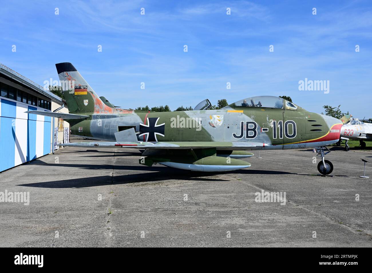 Auf dem Gelände des VLP Rothenburg / Görlitz befindet sich das Luftfahrtmuseum des Luftfahrttechnischen Museumsverein Rothenburg e.V. Die Sammlung UM Banque D'Images