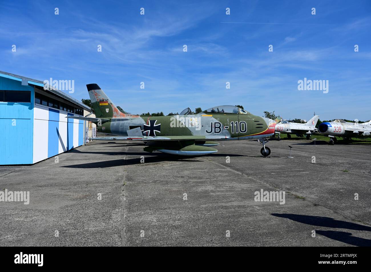 Auf dem Gelände des VLP Rothenburg / Görlitz befindet sich das Luftfahrtmuseum des Luftfahrttechnischen Museumsverein Rothenburg e.V. Die Sammlung UM Banque D'Images