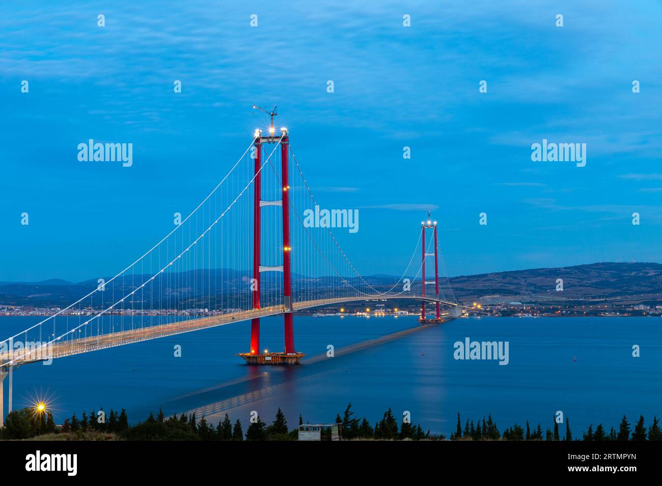 Nouveau pont reliant deux continents 1915 pont canakkale (pont dardanelles), Canakkale, Turquie Banque D'Images