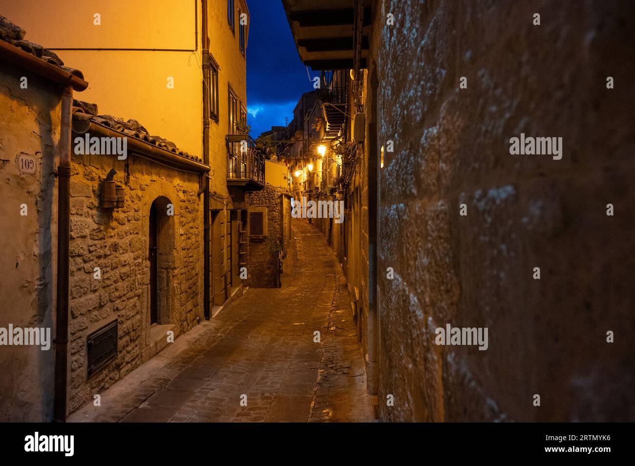 Gangi, uno dei borghi più belli d'Italia, Parco delle Madonie, Palerme, Sicile Banque D'Images