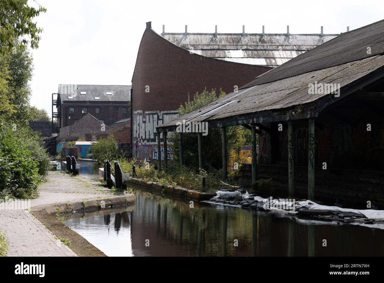 Le Grand Union Canal près de Digbeth Junction, Birmingham, Royaume-Uni Banque D'Images