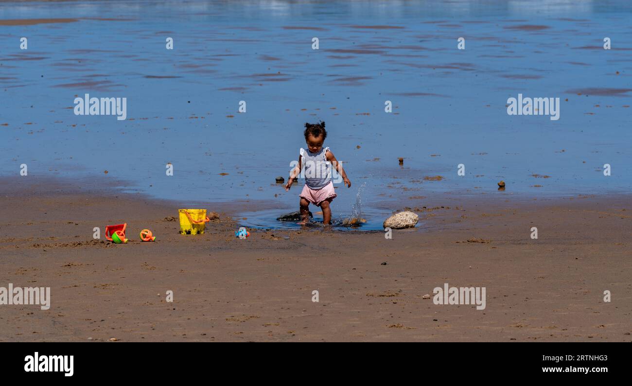 Activités de plage au Royaume-Uni Banque D'Images