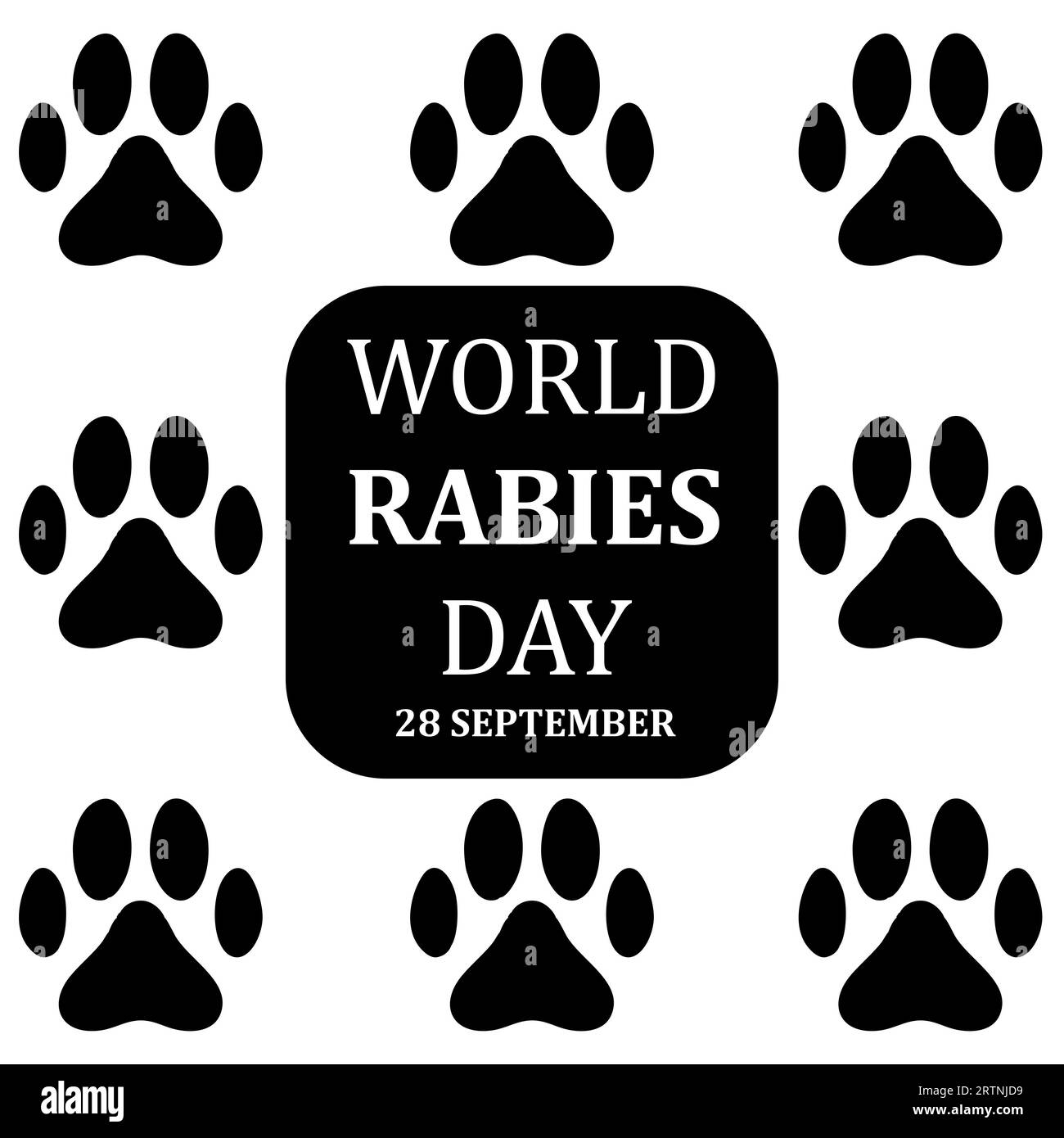 Illustration de la Journée mondiale de la rage, promotion de la prévention de la rage par la vaccination des animaux de compagnie et l'éducation communautaire pour réduire la propagation de cette maladie mortelle Banque D'Images