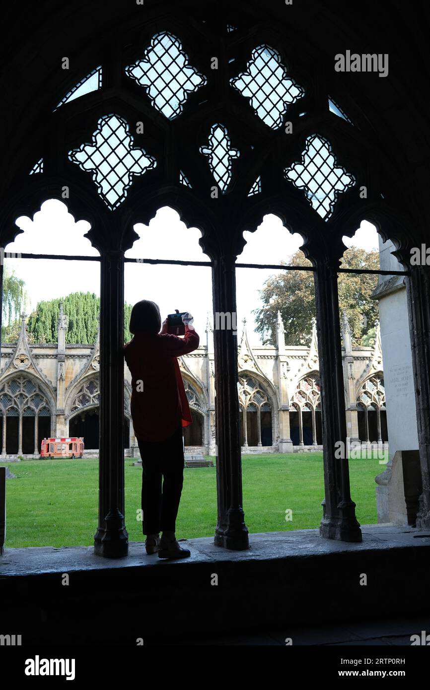 Cloîtres de la cathédrale de Canterbury dans le Kent, Angleterre, Royaume-Uni Banque D'Images