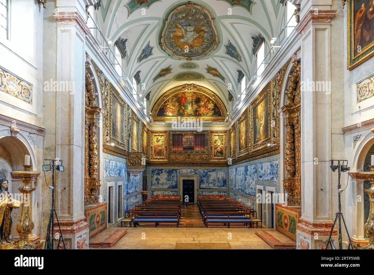 Portugal, Lisbonne, le couvent de Cardaes fondé en 1861 et est l'une des représentations les plus importantes du style baroque portugais. Il combine Banque D'Images