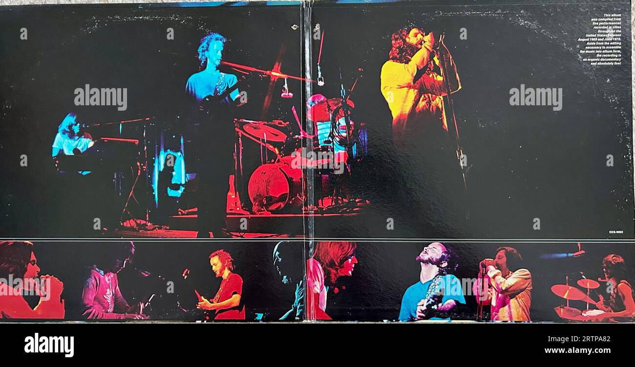 Pochette LP vinyle Record Album, The Doors, 'Absolutely Live' musique rock des années 1970 (crédit Photographie : Ed carafe, Robert L. Heimall, Elektra Records) Jim Morrison (chant principal) Rock classique Banque D'Images