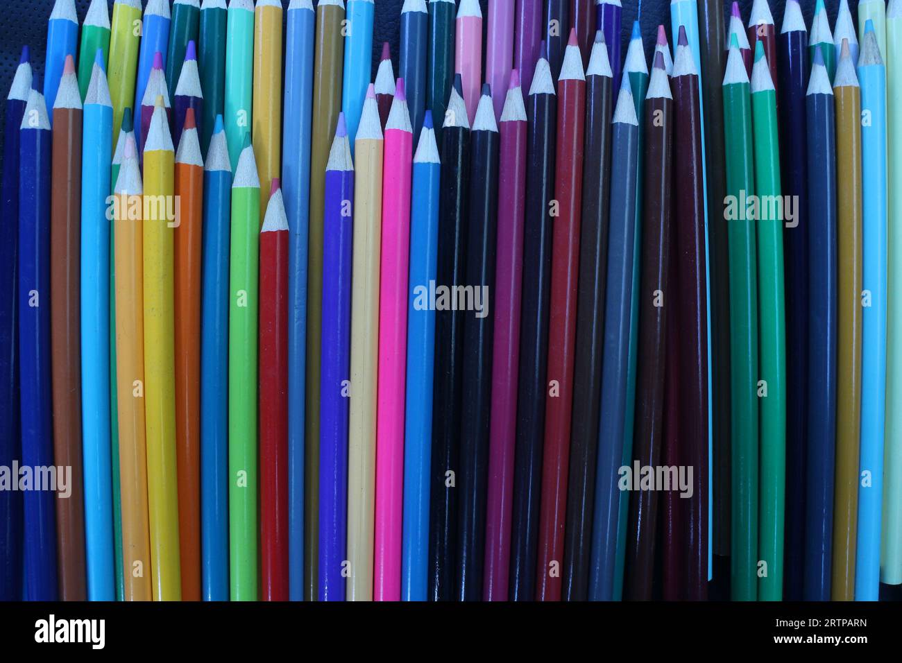 Ensemble de crayons de couleur Banque D'Images