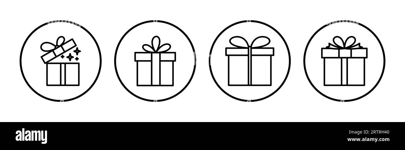 Vecteur d'icône cadeau. icône boîte cadeau. cadeau d'anniversaire Illustration de Vecteur