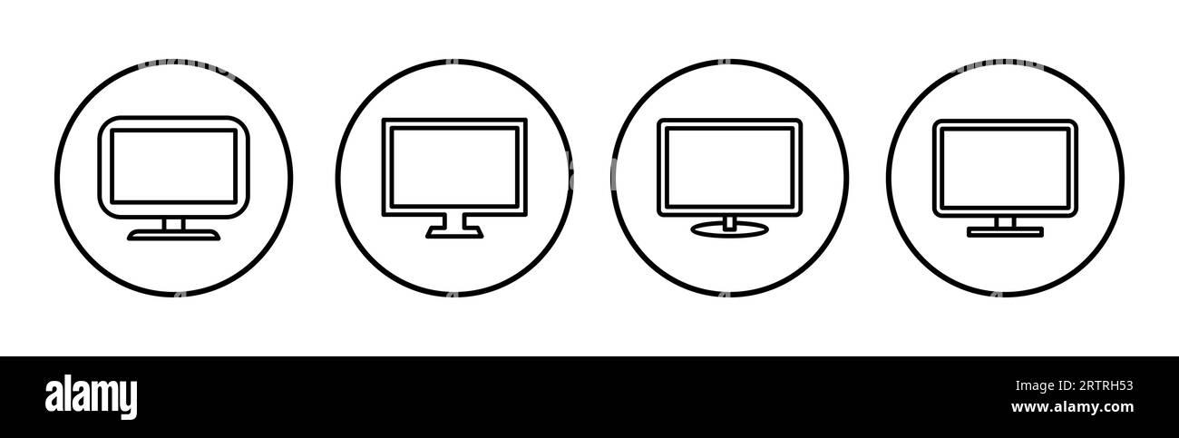 Vecteur d'icône d'ordinateur. icône du moniteur de l'ordinateur. Illustration de Vecteur
