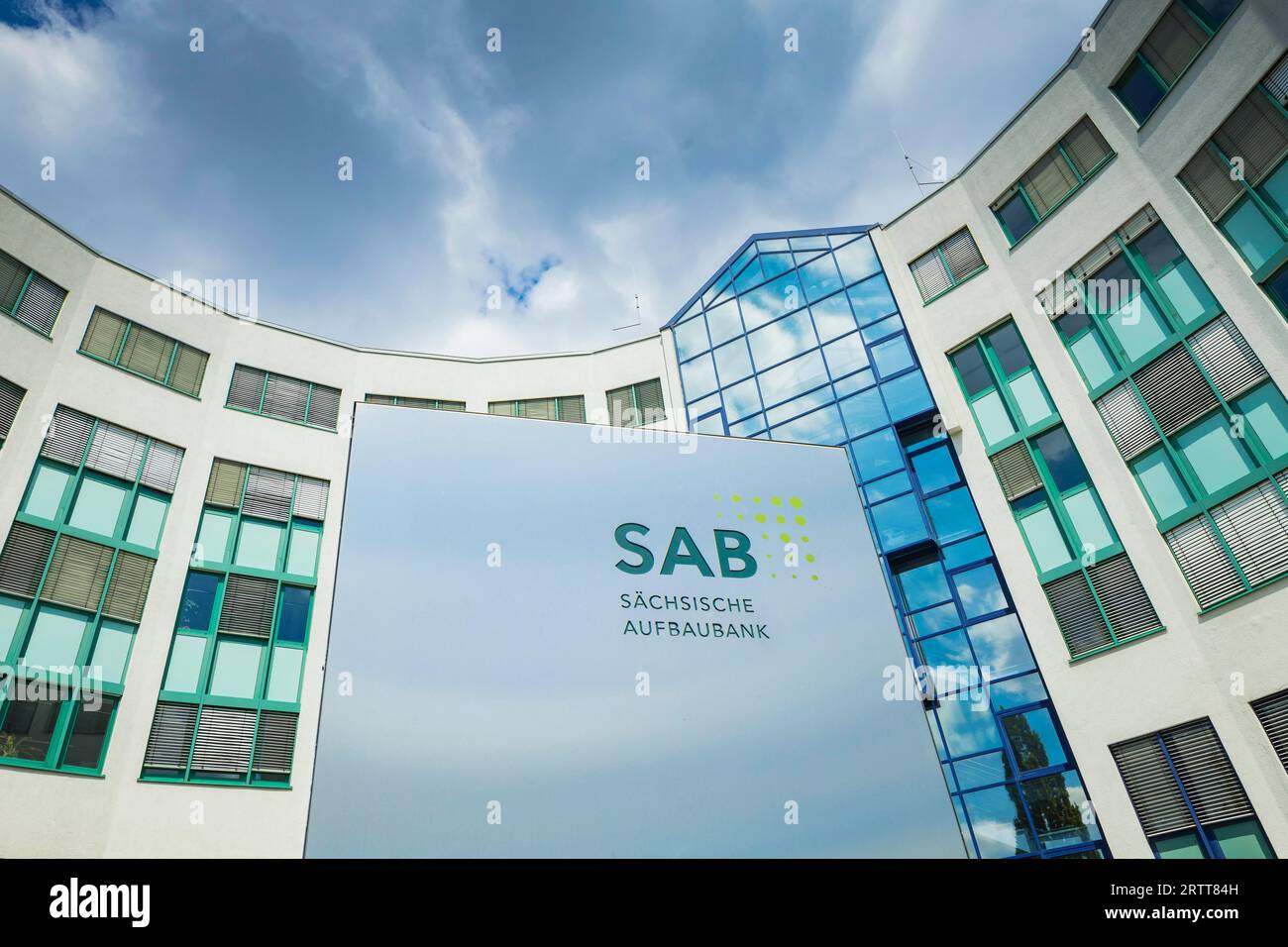 La Saechsische Aufbaubank - Foerderbank -, ou SAB en abrégé, a été fondée en 1991 et est l'institution de développement de l'État libre de Banque D'Images